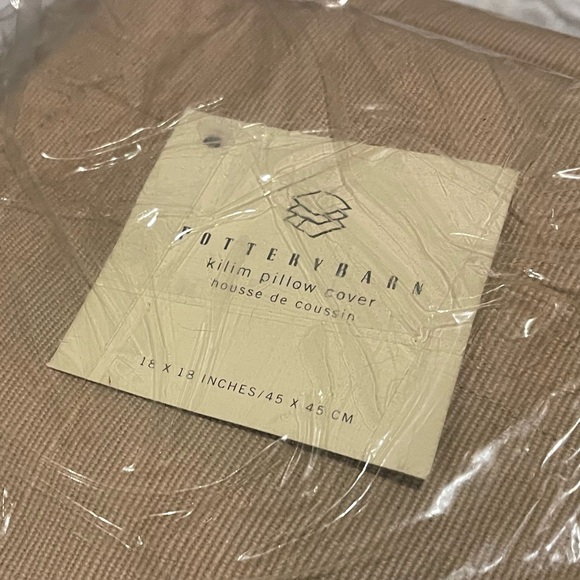 RARE! New Pottery Barn SW Tribal Kilim Pillow Cover, 18” #4 - Picture 3 of 7